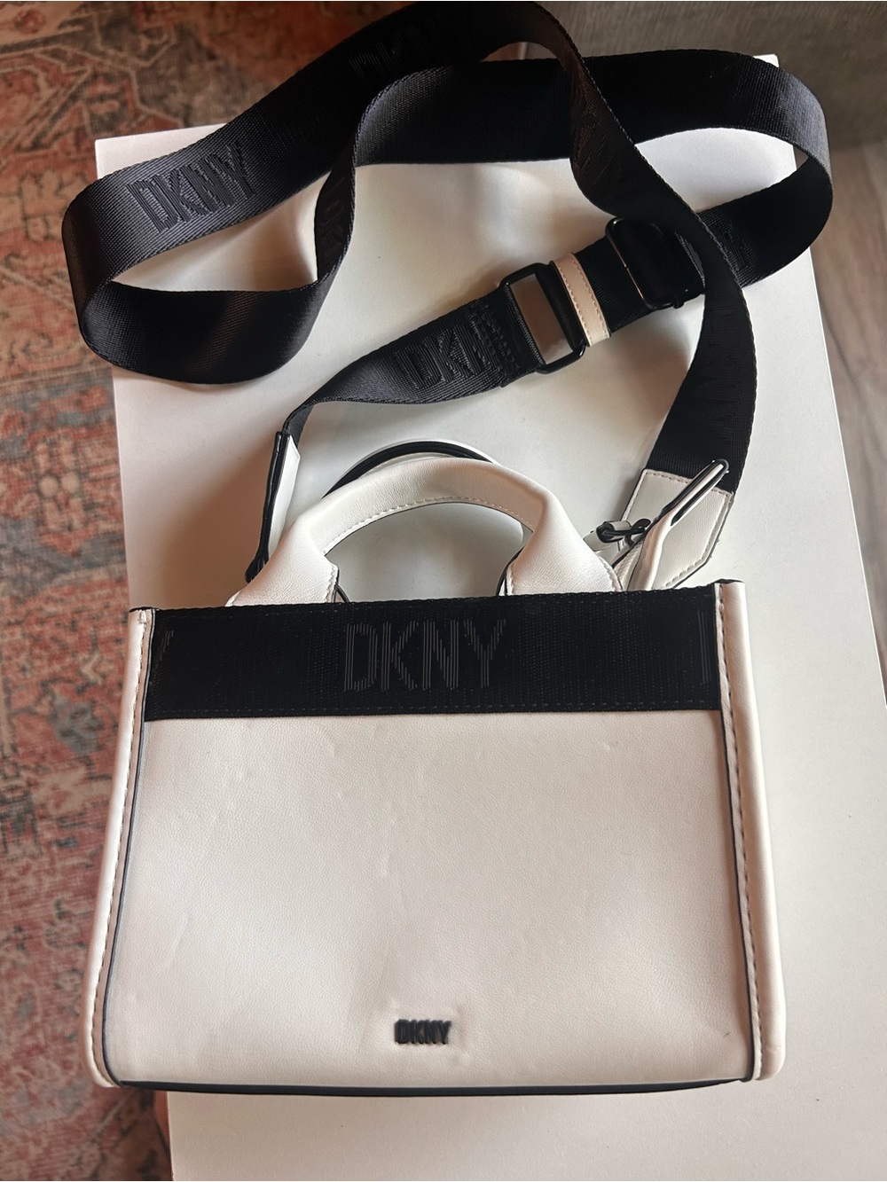 DKNY White Cassandra Tote